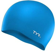Шапочка для плавания TYR Silicone Cap, голубая (LCS/420)