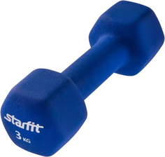 Гантель STARFIT DB-201, 3 кг, неопрен, синяя (УТ-00009072)