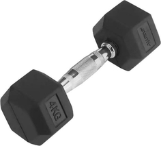Гантель STARFIT DB-301, 4 кг, обрезиненная, черная (УТ-00007097)