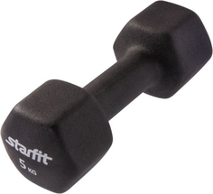 Гантель STARFIT DB-201, 5 кг, неопрен, черная (УТ-00009074)