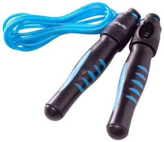 Скакалка для художественной гимнастики STARFIT RP-102, ПВХ, со счетчиком, 3 м, синяя/черная (УТ-00007296)