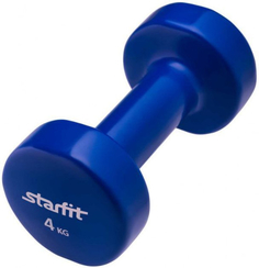 Гантель STARFIT DB-101, 4 кг, винил, темно-синяя (УТ-00007047)