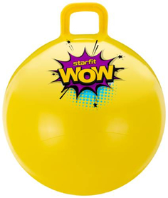 Мяч-попрыгун STARFIT Wow GB-0402, 55 см, с ручкой, жёлтый (УТ-00016561)