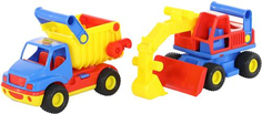 Детский игровой набор Wader Самосвал + экскаватор, колёсный, в коробке (40855_PLS)