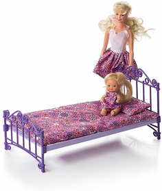 Мебель для куклы ОГОН-К с постельным бельем, сиреневая (С-1425)
