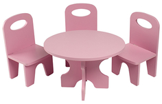 Набор мебели для кукол PAREMO "Классика", стол + стулья (PFD120-38)