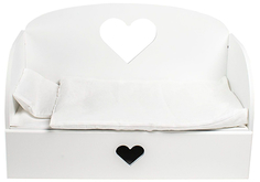 Кроватка для куклы PAREMO "Сердце", белая (PFD120-18)