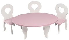 Набор мебели для кукол PAREMO "Шик", стол + стулья (PFD120-48)