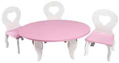Набор мебели для кукол PAREMO "Шик Мини", стол + стулья (PFD120-48M)
