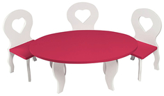 Набор мебели для кукол PAREMO "Шик Мини", стол + стулья (PFD120-49M)