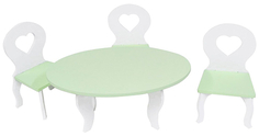 Набор мебели для кукол PAREMO "Шик", стол + стулья (PFD120-51)