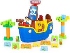 Детский игровой набор POLESIE "Пиратский корабль" + конструктор, в коробке (62246_PLS)