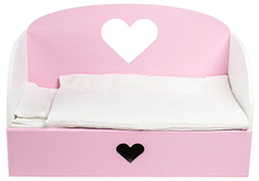 Кроватка для куклы PAREMO "Сердце Мини", розовая (PFD120-16M)