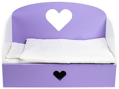 Кроватка для куклы PAREMO "Сердце", сиреневый (PFD120-17)