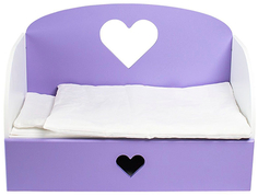 Кроватка для куклы PAREMO "Сердце Мини", сиреневая (PFD120-17M)