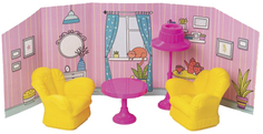 Мебель для куклы ОГОН-К "Комната отдыха с интерьером" (С-1484)