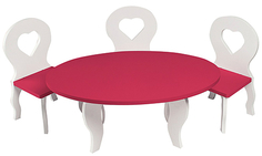 Набор мебели для кукол PAREMO "Шик", стол + стулья (PFD120-49)