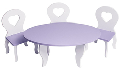 Набор мебели для кукол PAREMO "Шик Мини", стол + стулья (PFD120-50M)