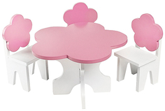 Набор мебели для кукол PAREMO "Цветок", стол + стулья (PFD120-43)