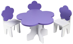 Набор мебели для кукол PAREMO "Цветок", стол + стулья (PFD120-45)