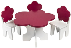 Набор мебели для кукол PAREMO "Цветок", стол + стулья (PFD120-44)