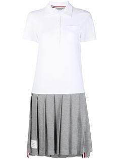 Thom Browne двухцветное платье поло