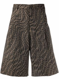 Fendi шорты строгого кроя с принтом FF Vertigo