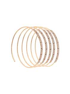 Mattia Cielo 18kt rose gold Rugiada diamond five row coil cuff