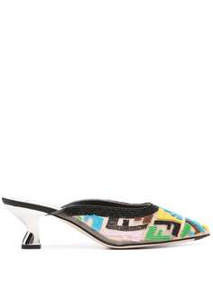 Fendi мюли с бусинами