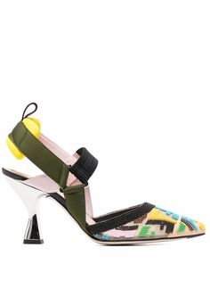 Fendi туфли Colibri с ремешком на пятке