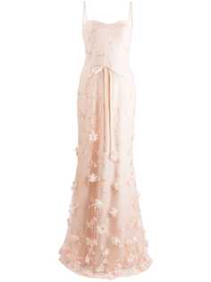 Marchesa Notte Bridesmaids платье Savona с цветочной вышивкой