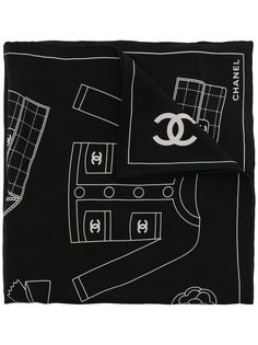 Chanel Pre-Owned платок с принтом