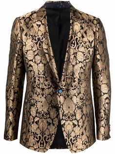 ETRO жаккардовый пиджак строгого кроя