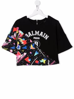 Balmain Kids футболка с логотипом