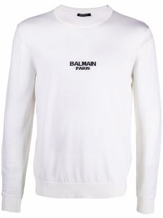 Balmain джемпер вязки интарсия с логотипом