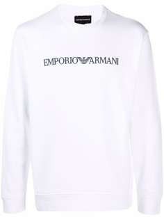 Emporio Armani толстовка с круглым вырезом и логотипом