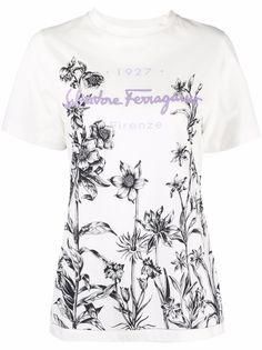 Salvatore Ferragamo футболка с цветочным принтом