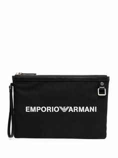 Emporio Armani клатч на молнии с логотипом