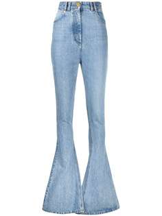 Balmain расклешенные джинсы с монограммой
