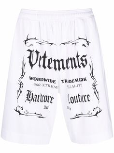 VETEMENTS шорты Hardcore Couture с логотипом