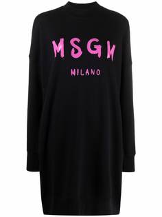 MSGM платье-джемпер с логотипом