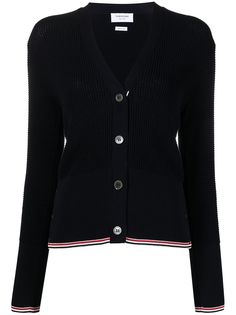 Thom Browne фактурный кардиган с V-образным вырезом