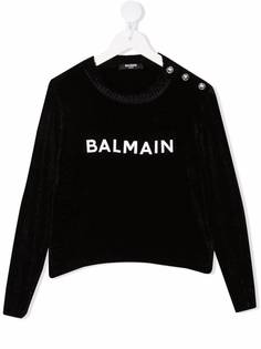 Balmain Kids джемпер с логотипом