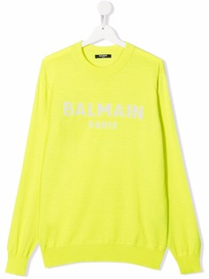 Balmain Kids джемпер с логотипом