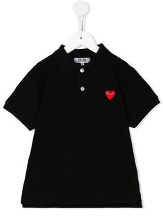 Comme Des Garçons Play Kids рубашка-поло с вышитым логотипом