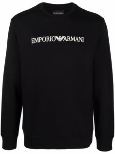 Emporio Armani толстовка с круглым вырезом и логотипом