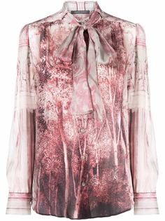 Alberta Ferretti рубашка с графичным принтом