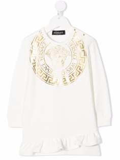 Versace Kids платье-свитер с логотипом Medusa