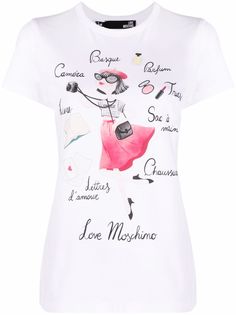 Love Moschino футболка из джерси с графичным принтом