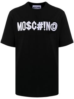 Moschino футболка с вышитым логотипом
